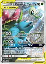 Celebi & Venusaur GX Tag Team Tins Full Art PSA grading