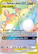 Raichu & Alolan Raichu GX Secret Full Art PSA grading