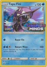 Tapu Fini-Holo Unified Minds Prerelease-Staff PSA grading
