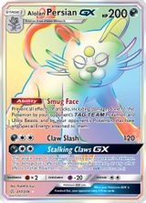 Alolan Persian GX Secret Full Art PSA grading