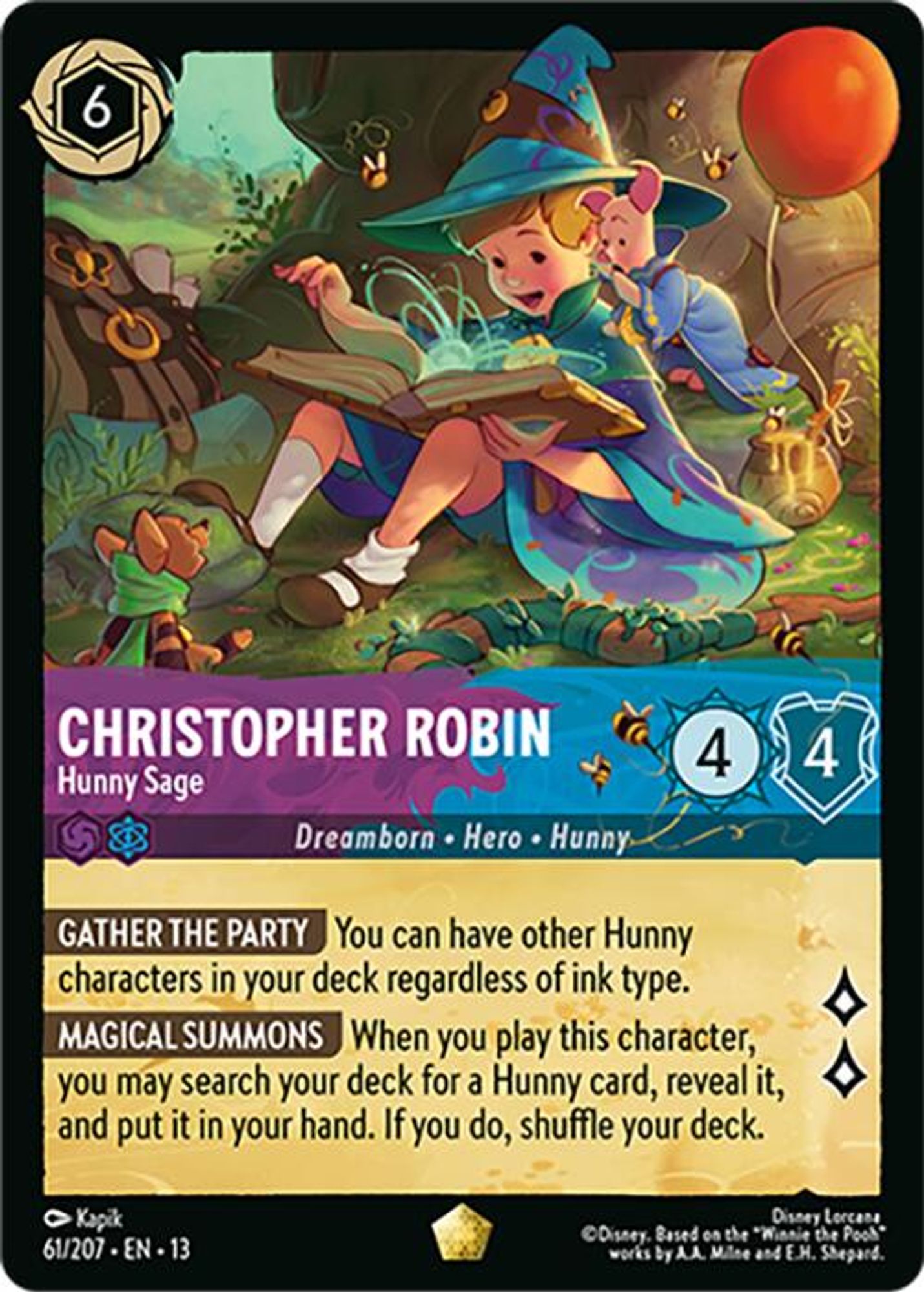 Christopher Robin - Hunny Sage card