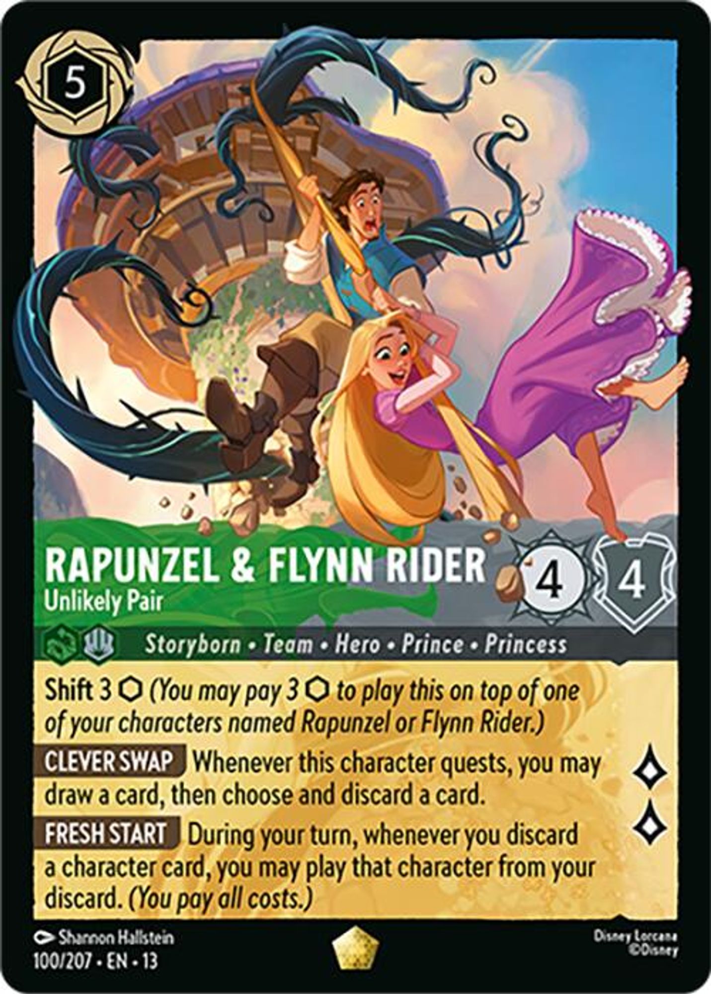 Rapunzel & Flynn Rider - Unlikely Pair card