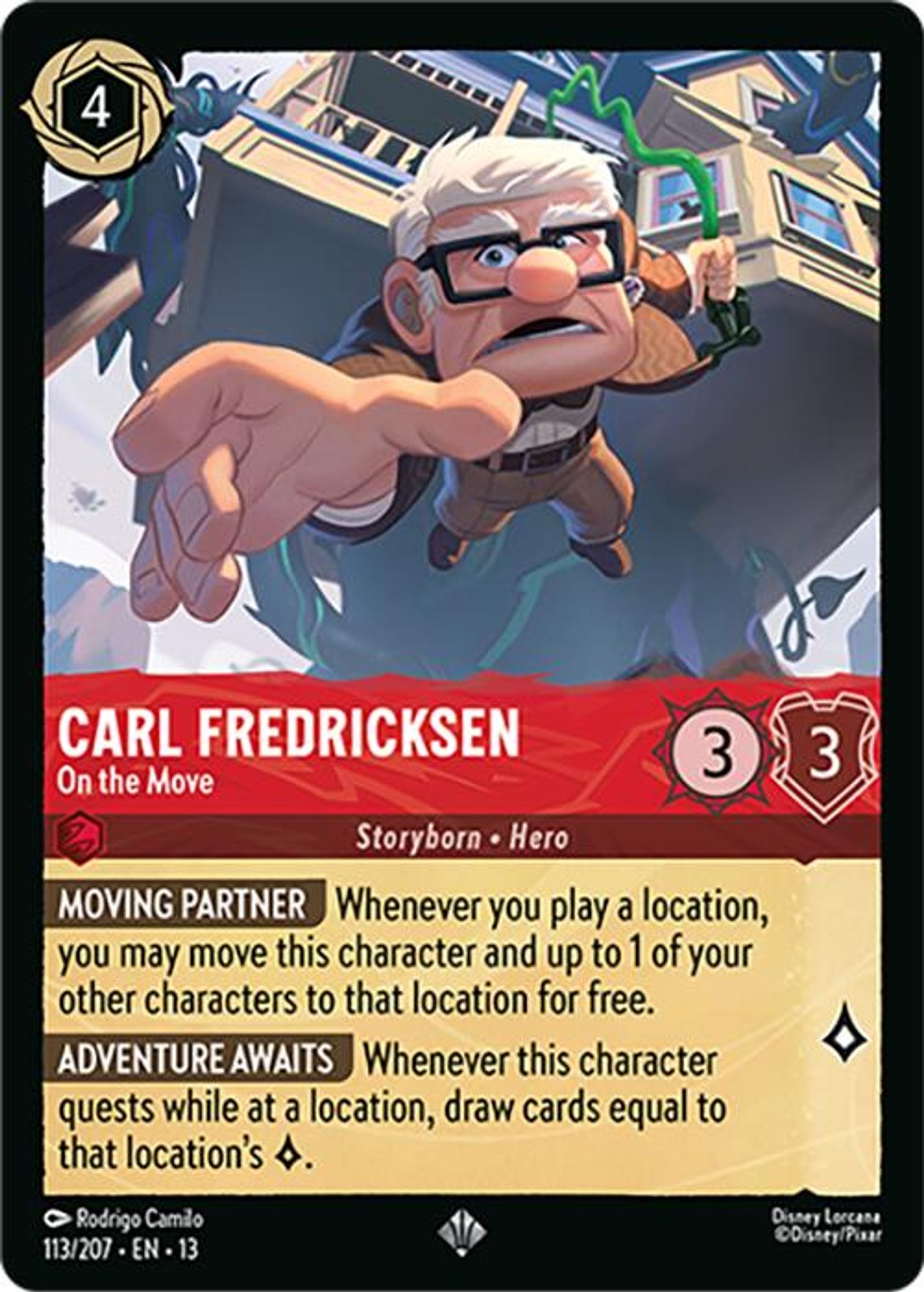 Carl Fredricksen - On the Move card