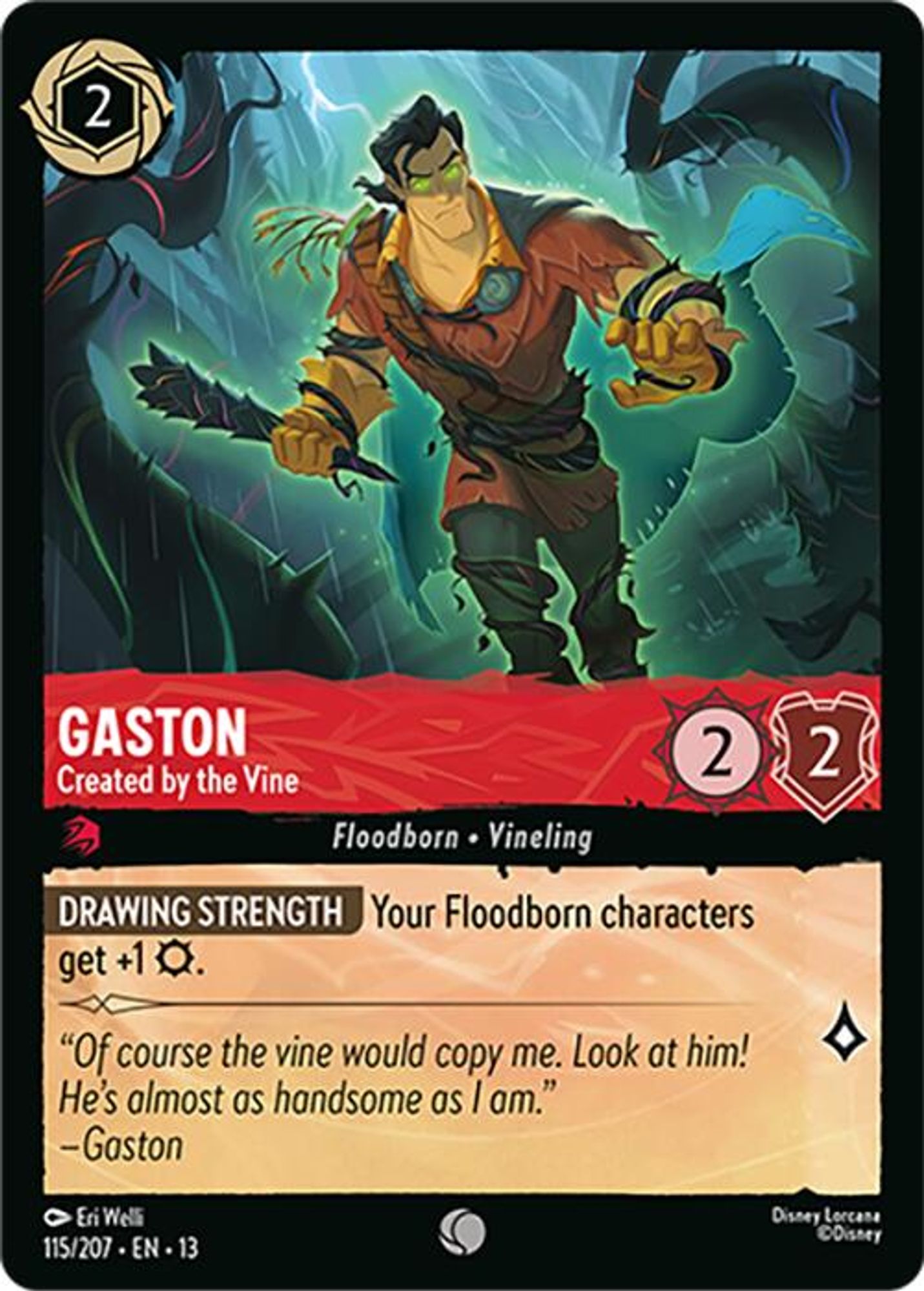 Gaston - Created by the Vine card