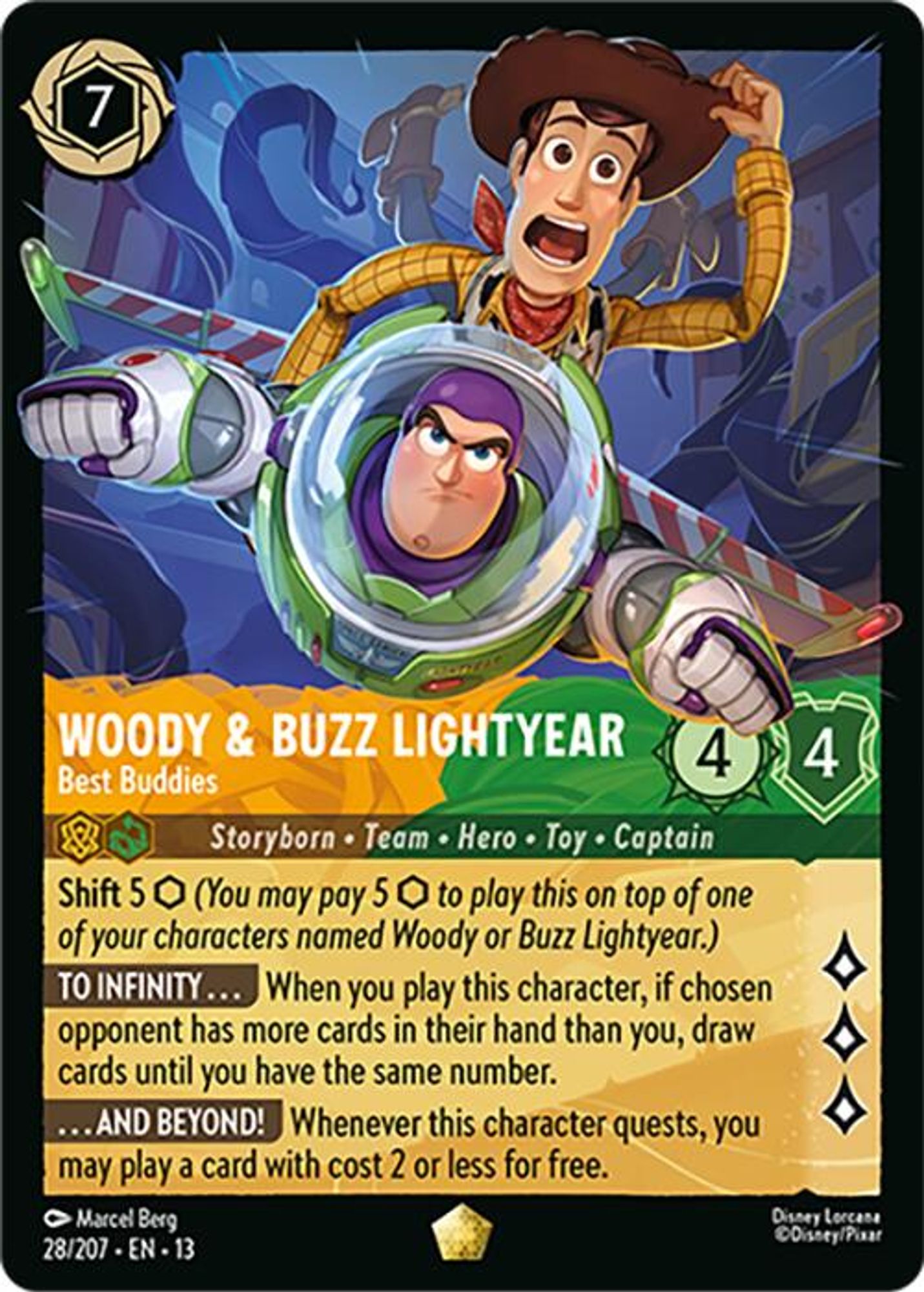 Woody & Buzz Lightyear - Best Buddies card