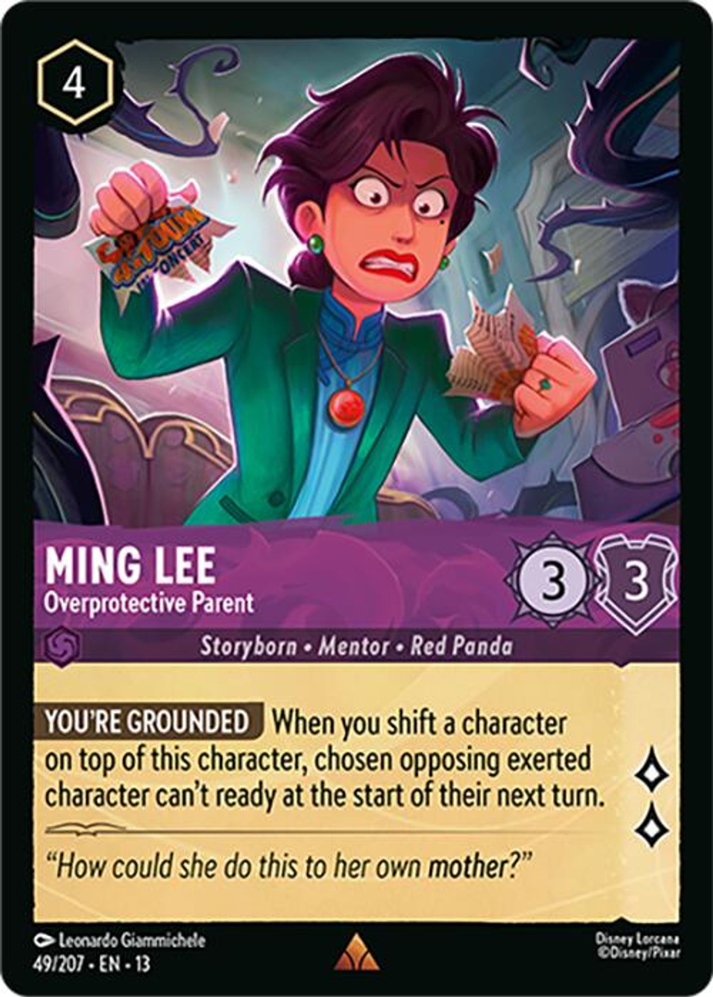 Ming Lee - Overprotective Parent card