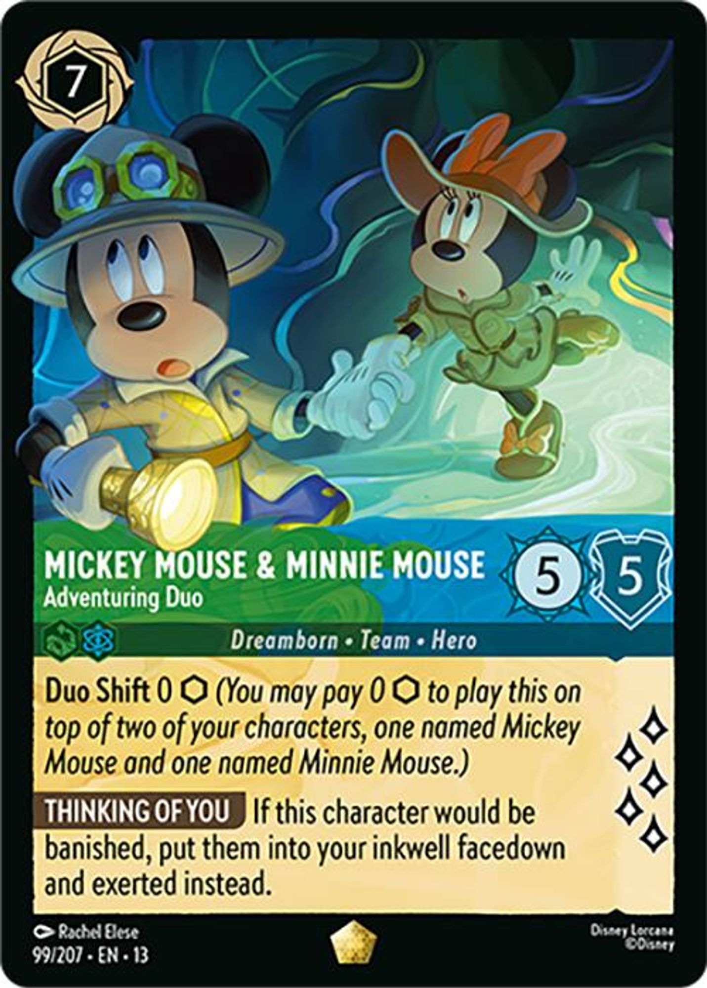 Mickey Mouse & Minnie Mouse - Adventuring Duo card