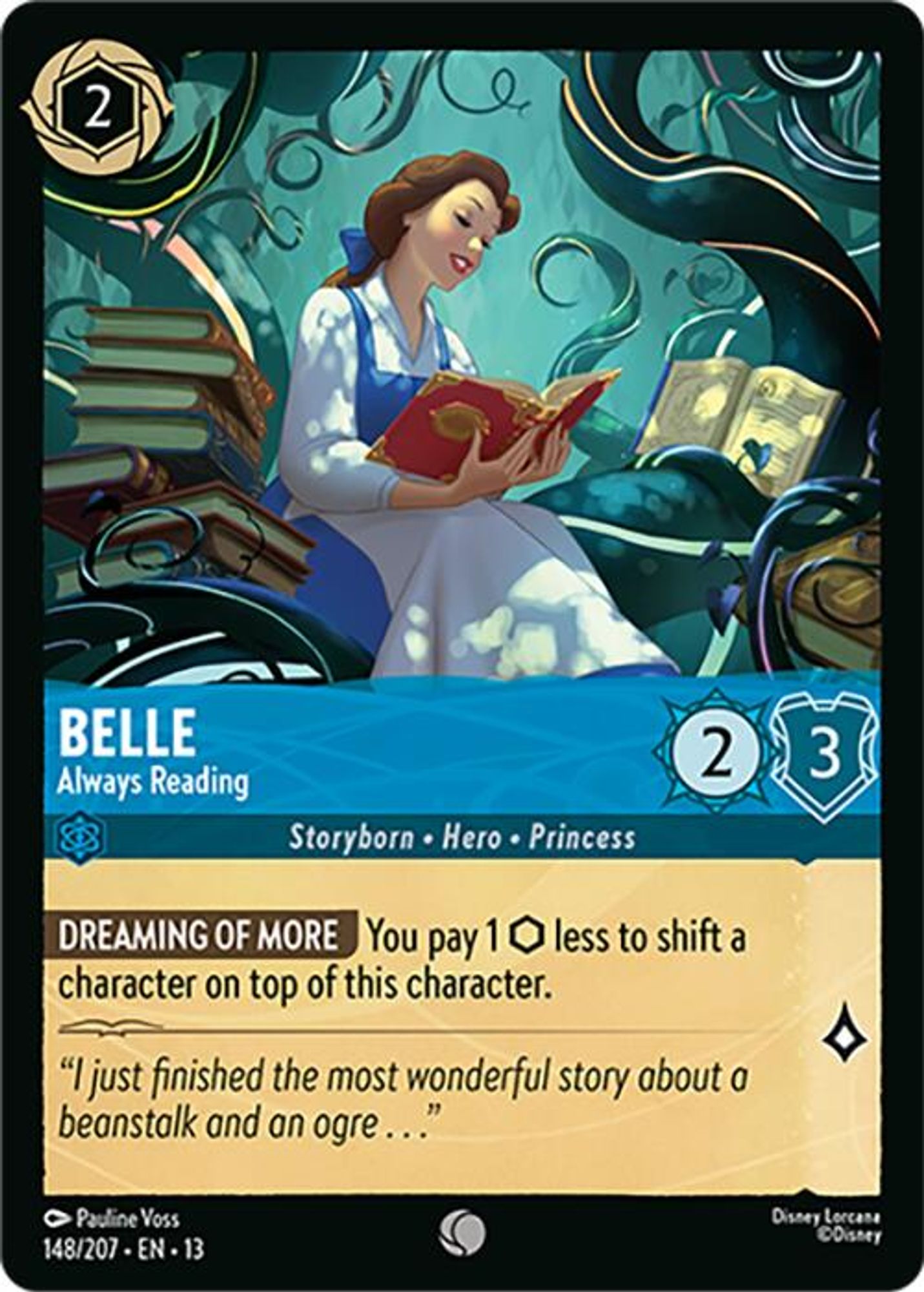 Belle - Always Reading card