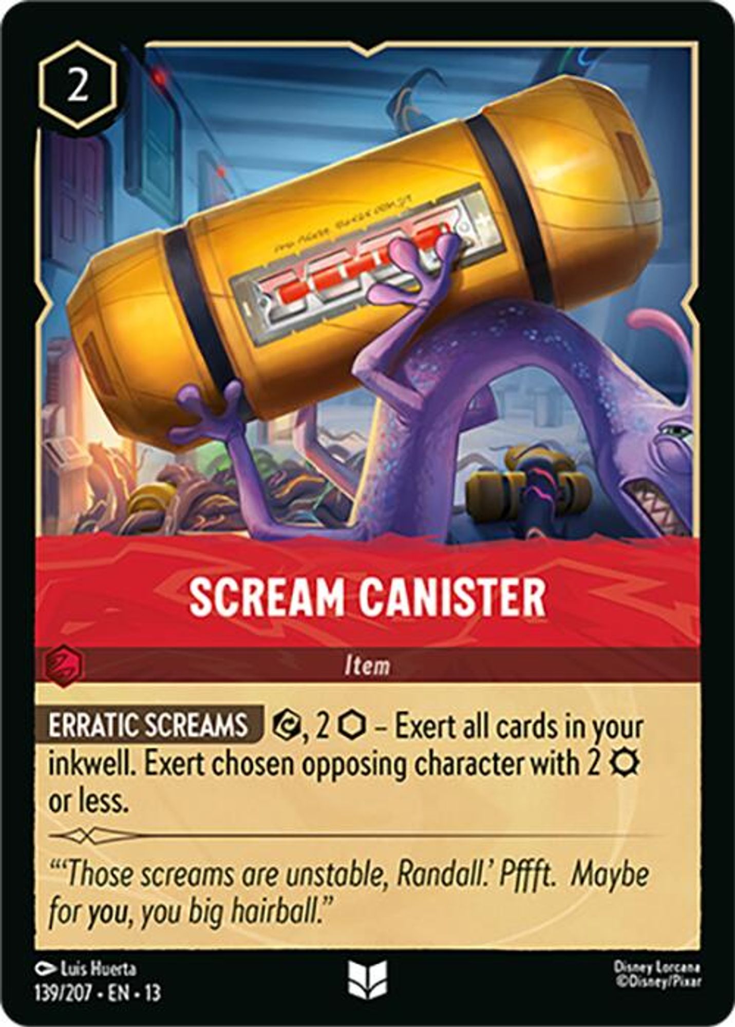 Scream Canister card