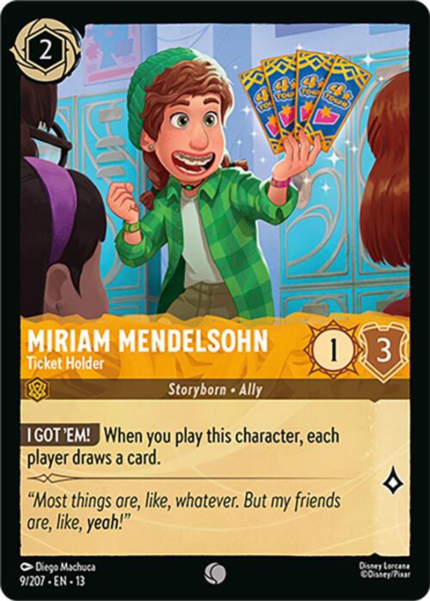 Miriam Mendelsohn - Ticket Holder card