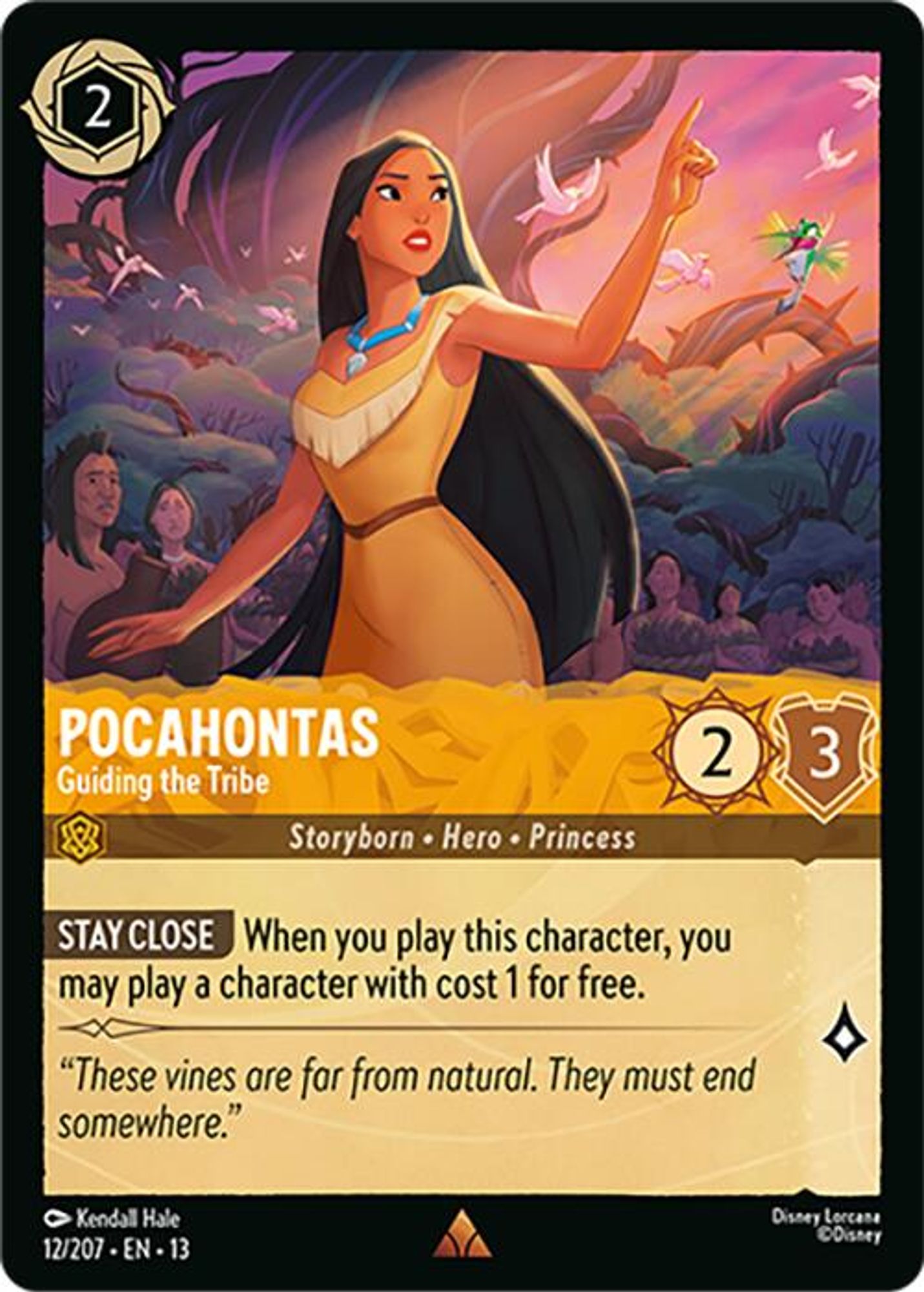 Pocahontas - Guiding the Tribe card