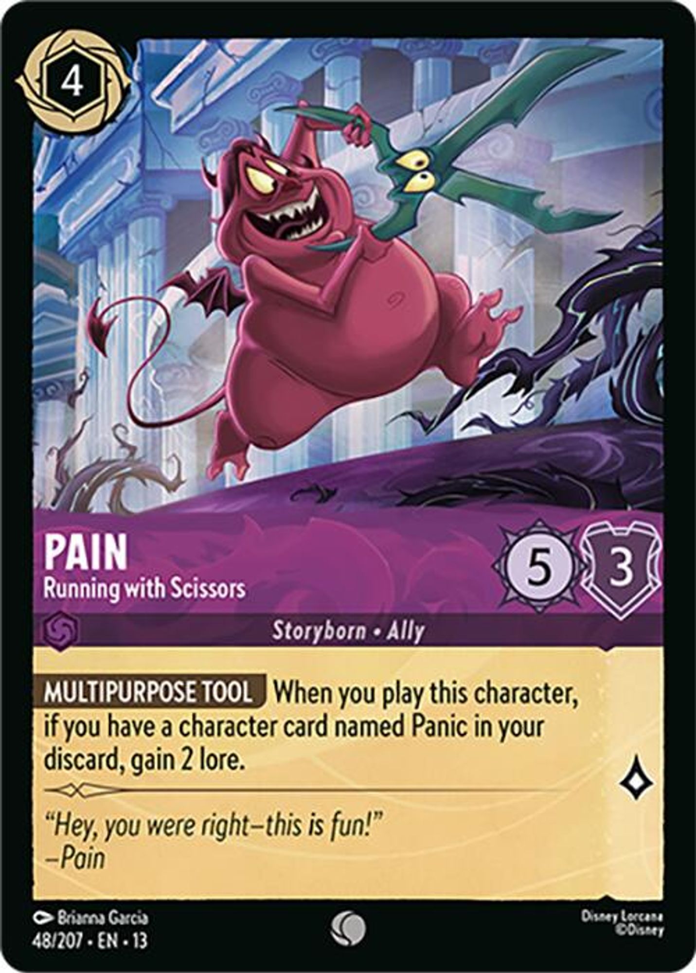 Pain - Running with Scissors card