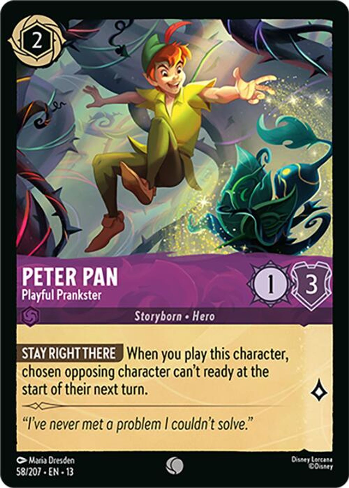 Peter Pan - Playful Prankster card