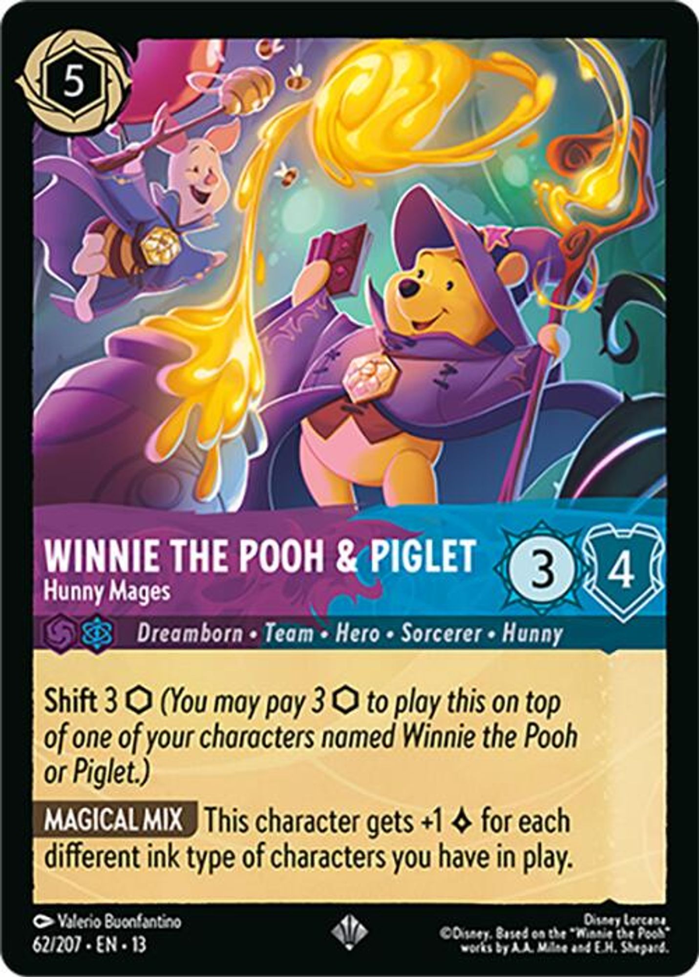 Winnie the Pooh & Piglet - Hunny Mages card