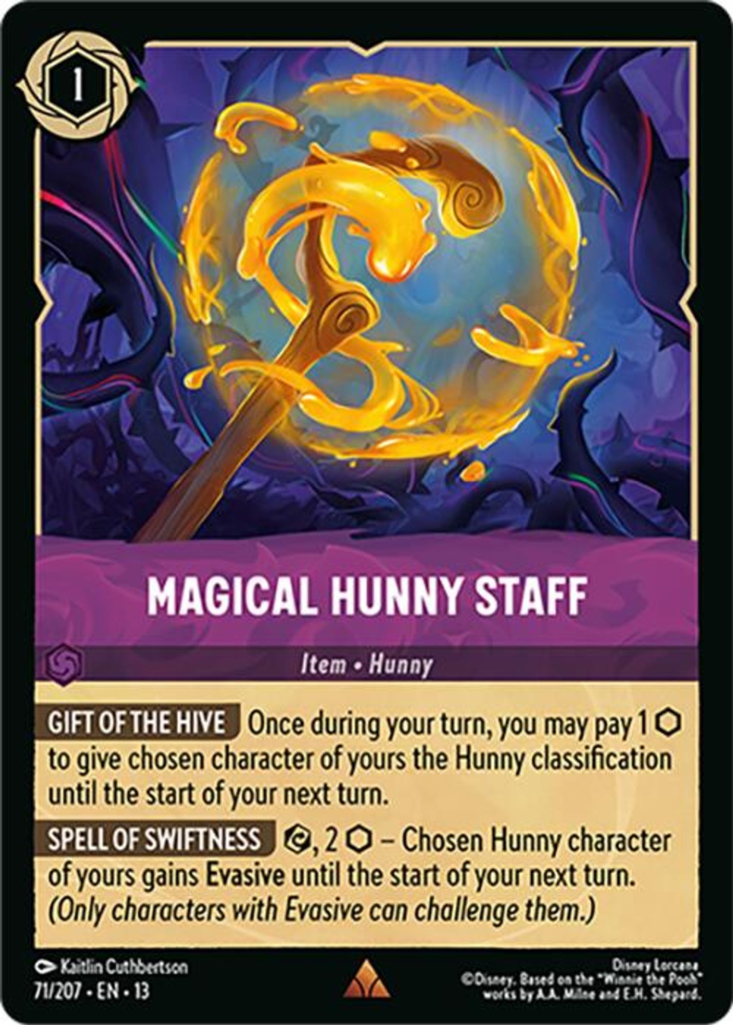 Magical Hunny Staff card