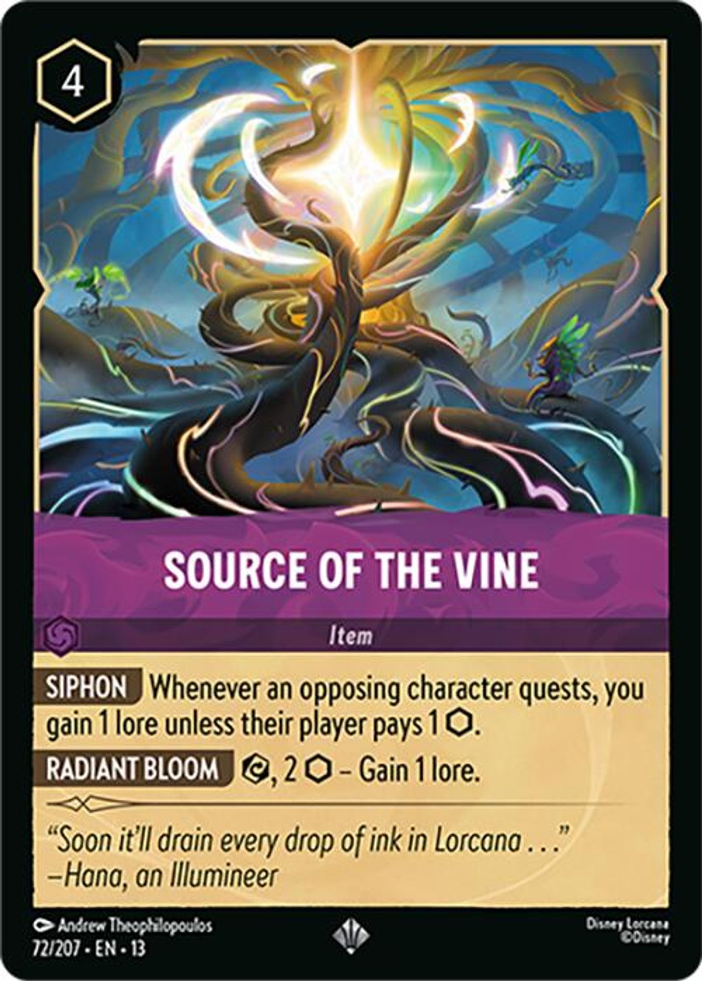 Source of the Vine card