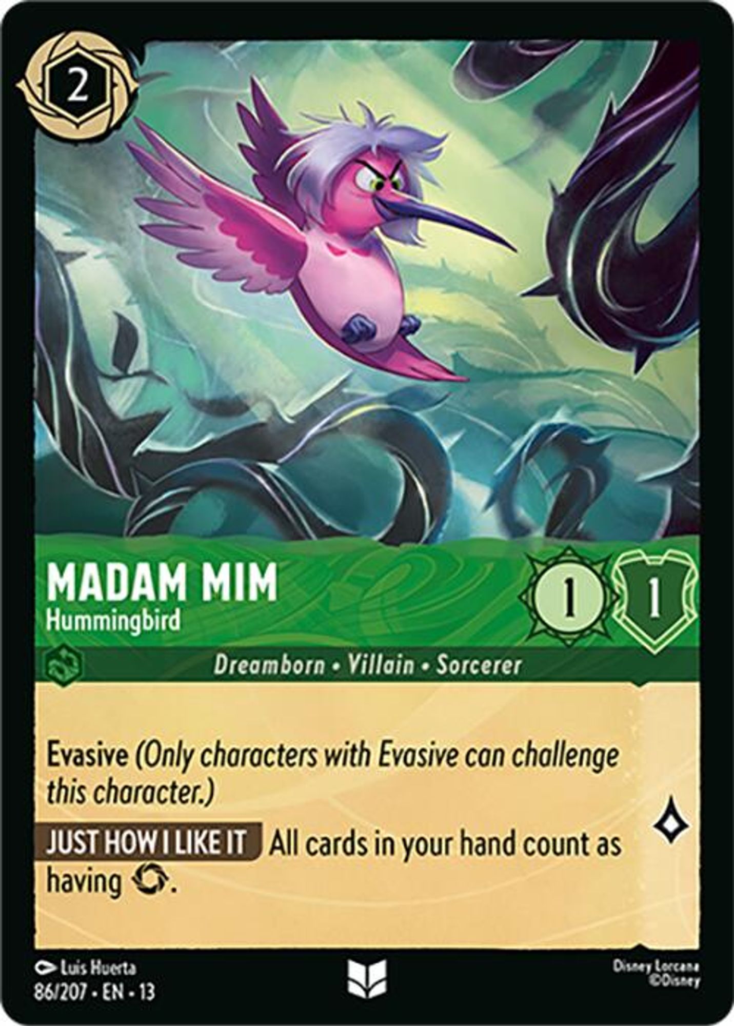 Madam Mim - Hummingbird card