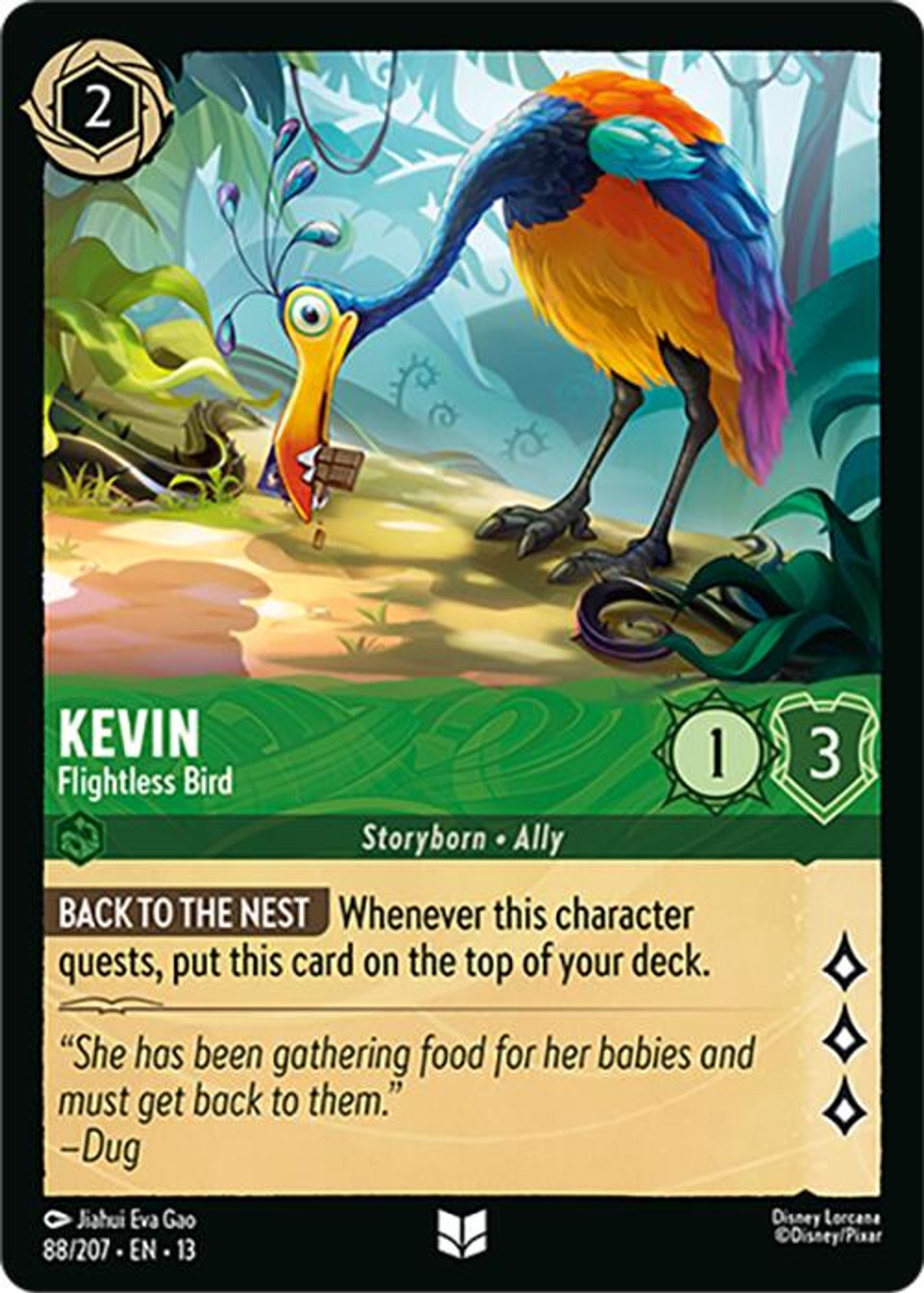 Kevin - Flightless Bird card