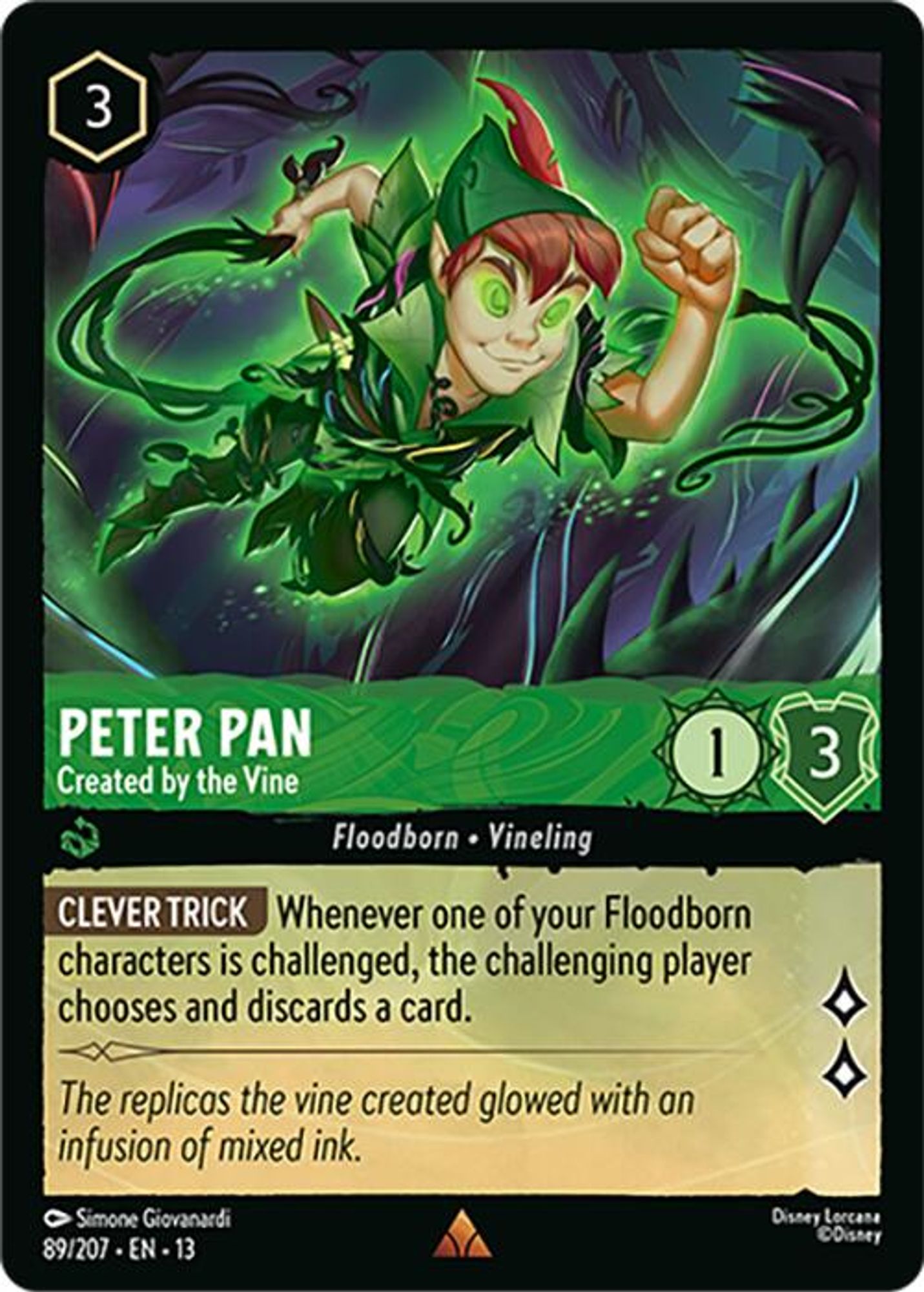Peter Pan - Created by the Vine card