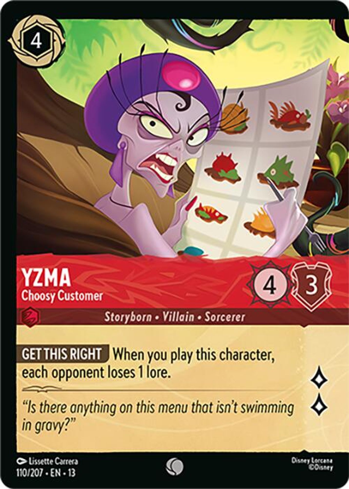 Yzma - Choosy Customer (Foil) card