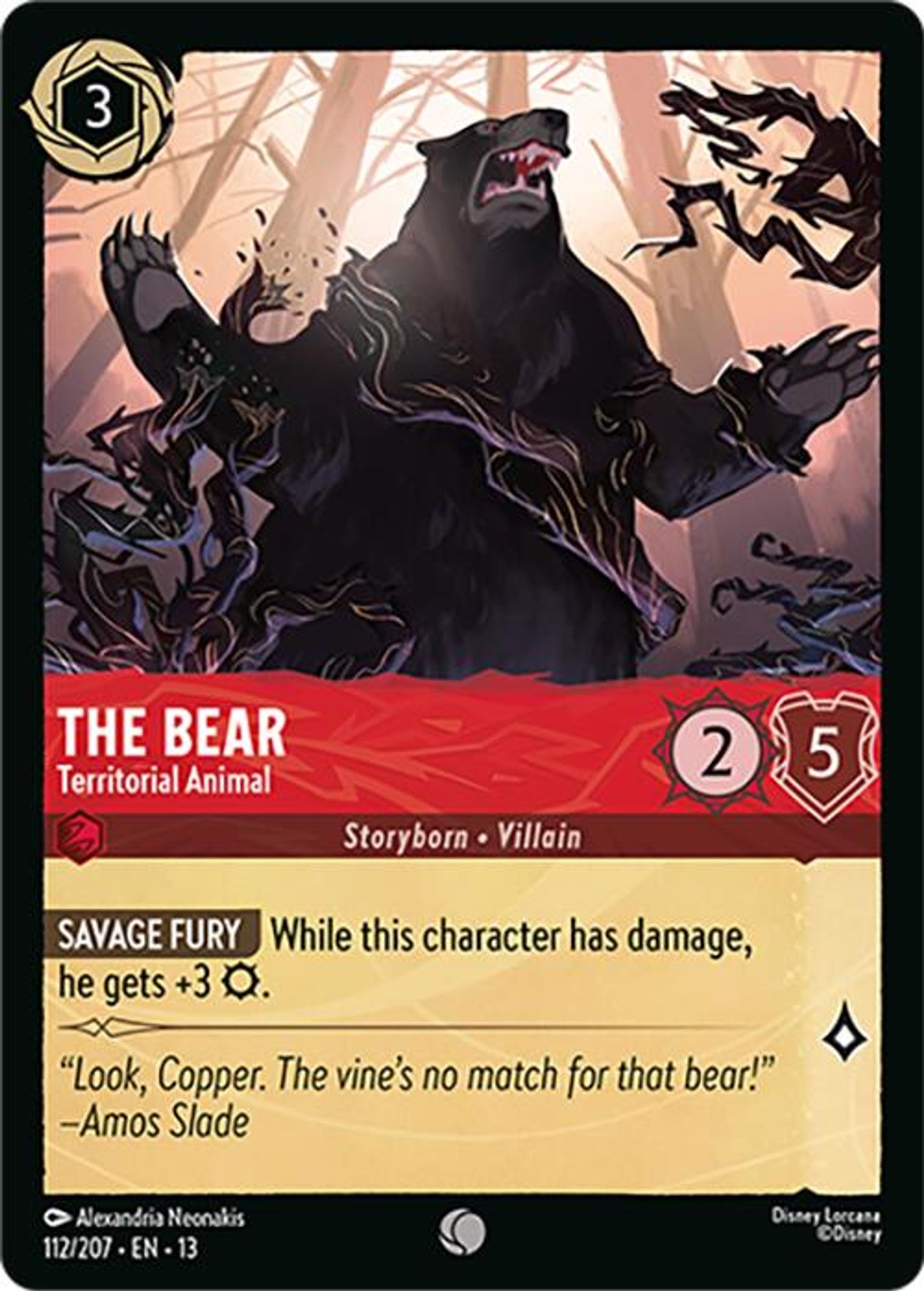 The Bear - Territorial Animal card