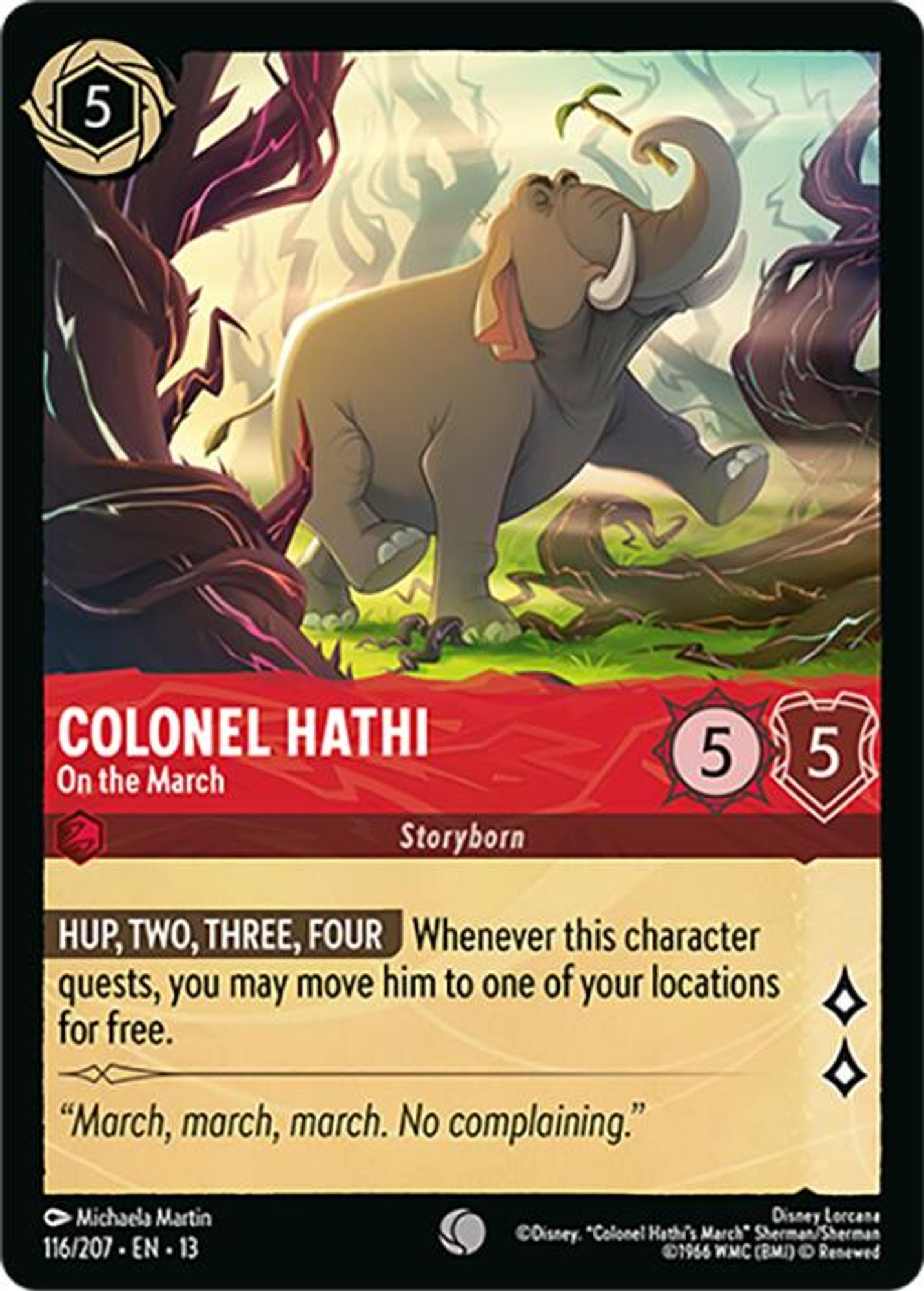 Colonel Hathi - On the March card