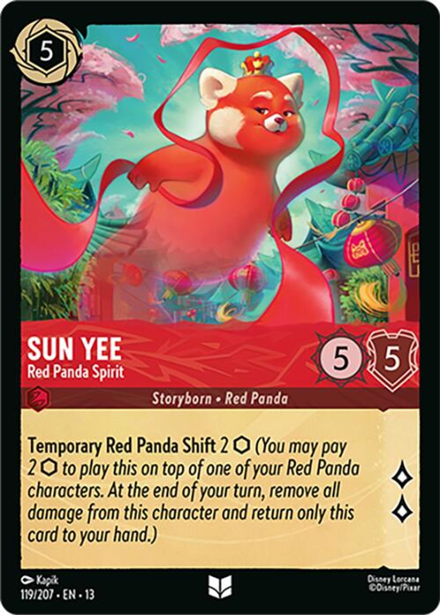 Sun Yee - Red Panda Spirit card