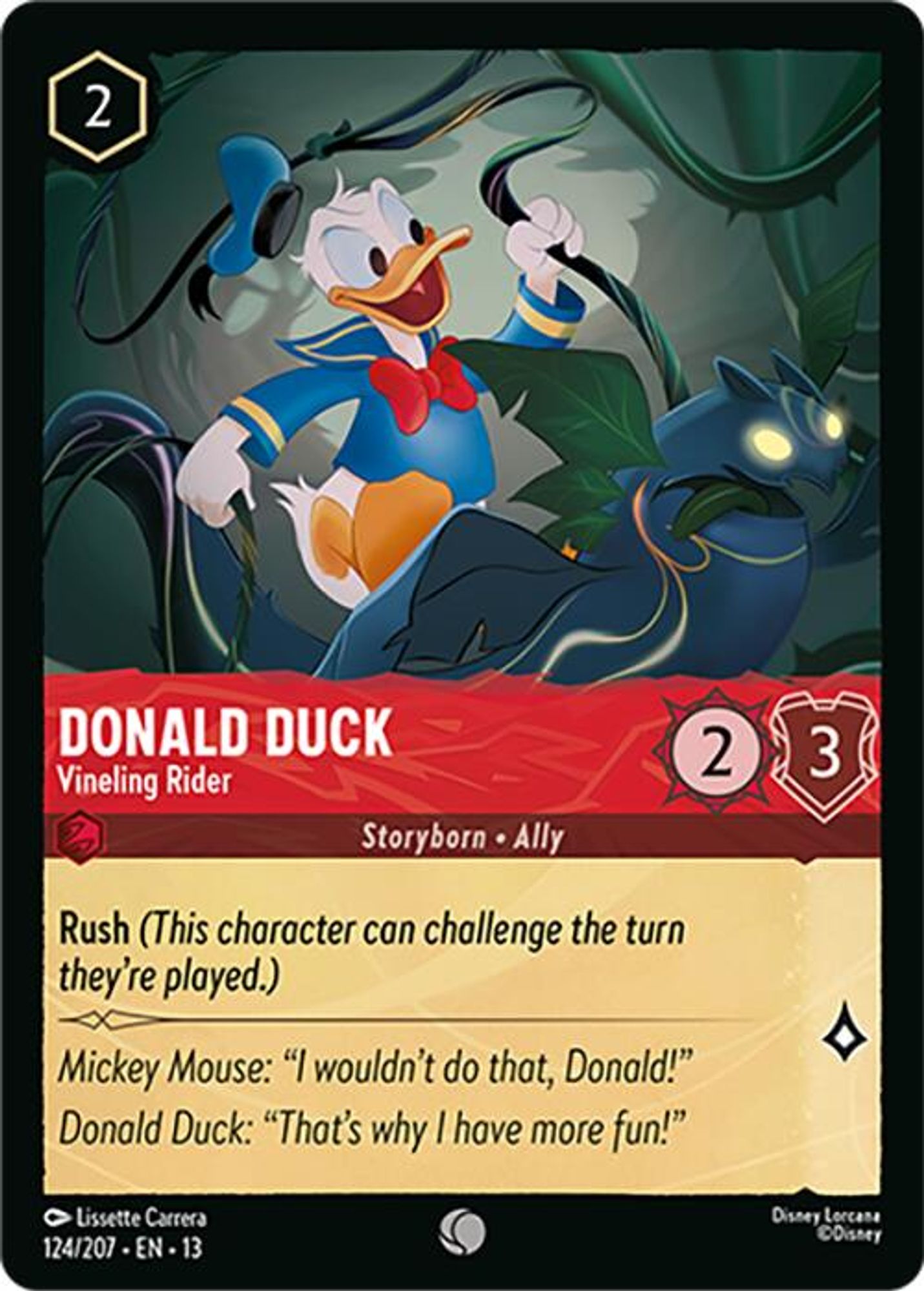 Donald Duck - Vineling Rider card