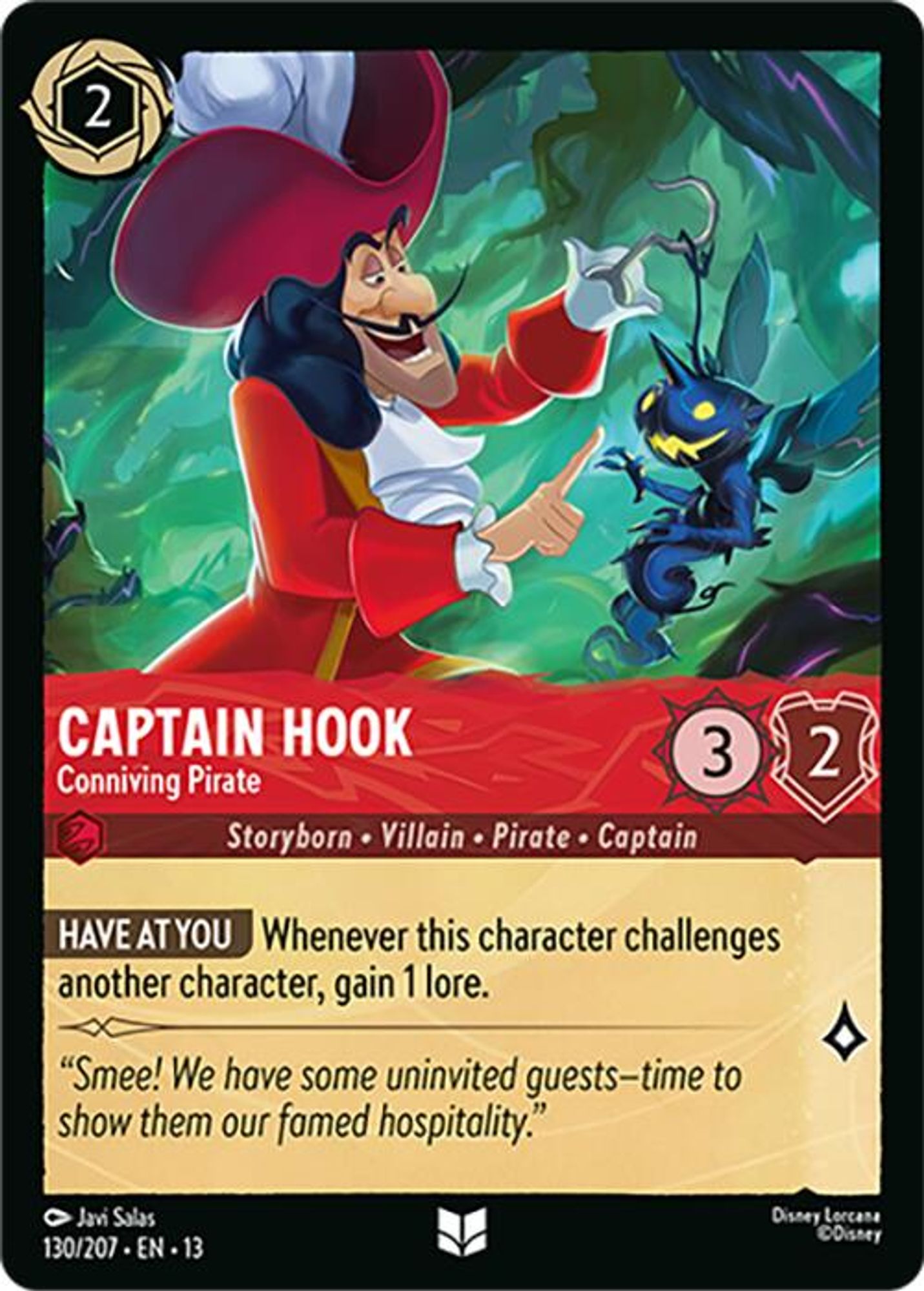 Captain Hook - Conniving Pirate card
