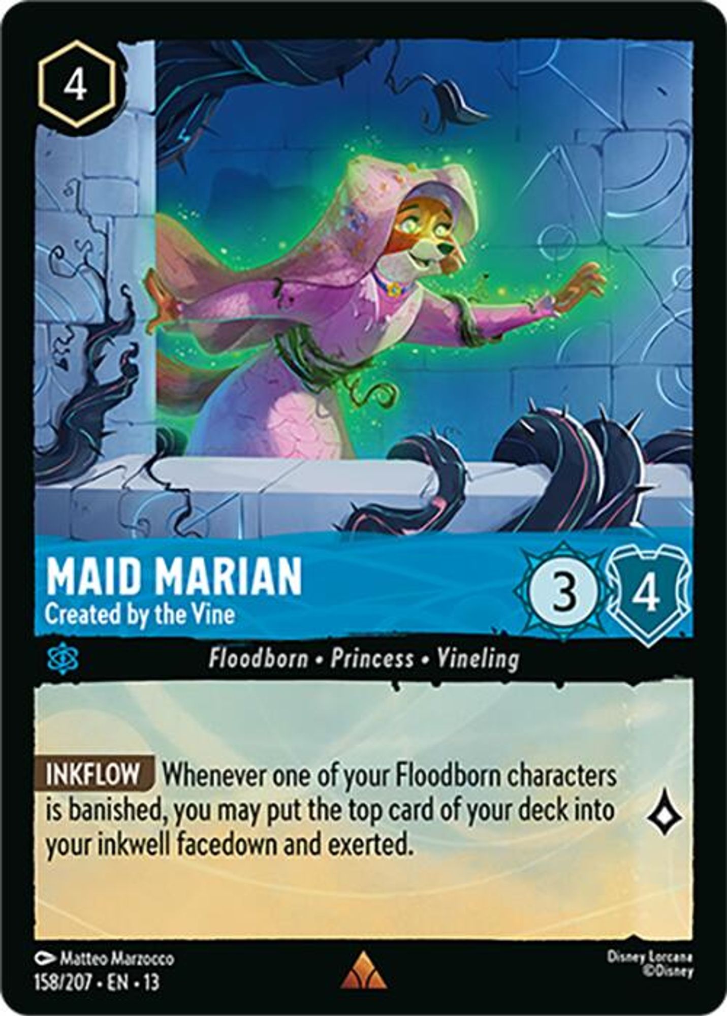 Maid Marian - Created by the Vine card
