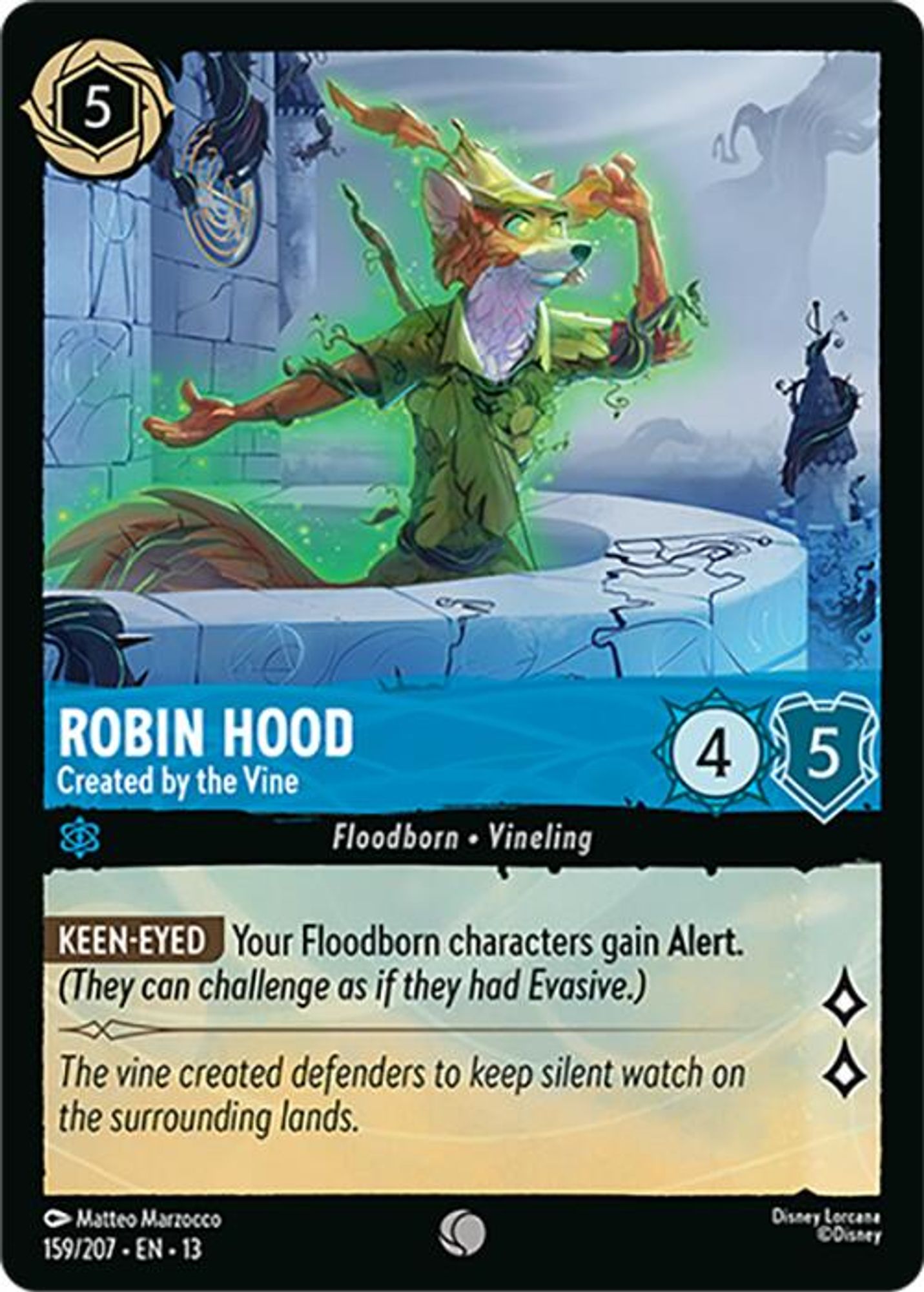 Robin Hood - Created by the Vine card
