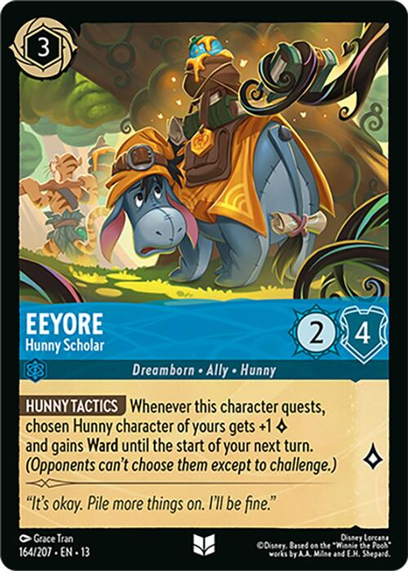 Eeyore - Hunny Scholar card