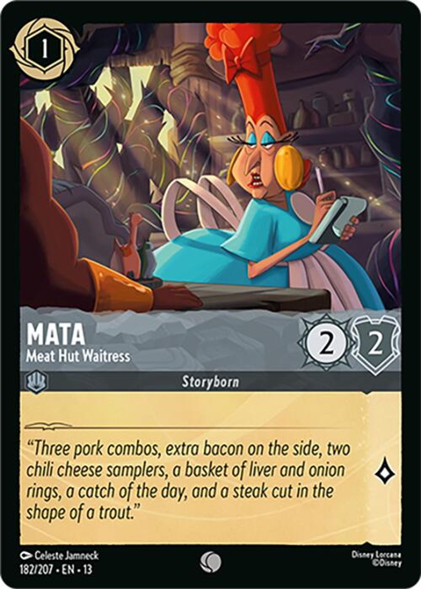 Mata - Meat Hut Waitress card