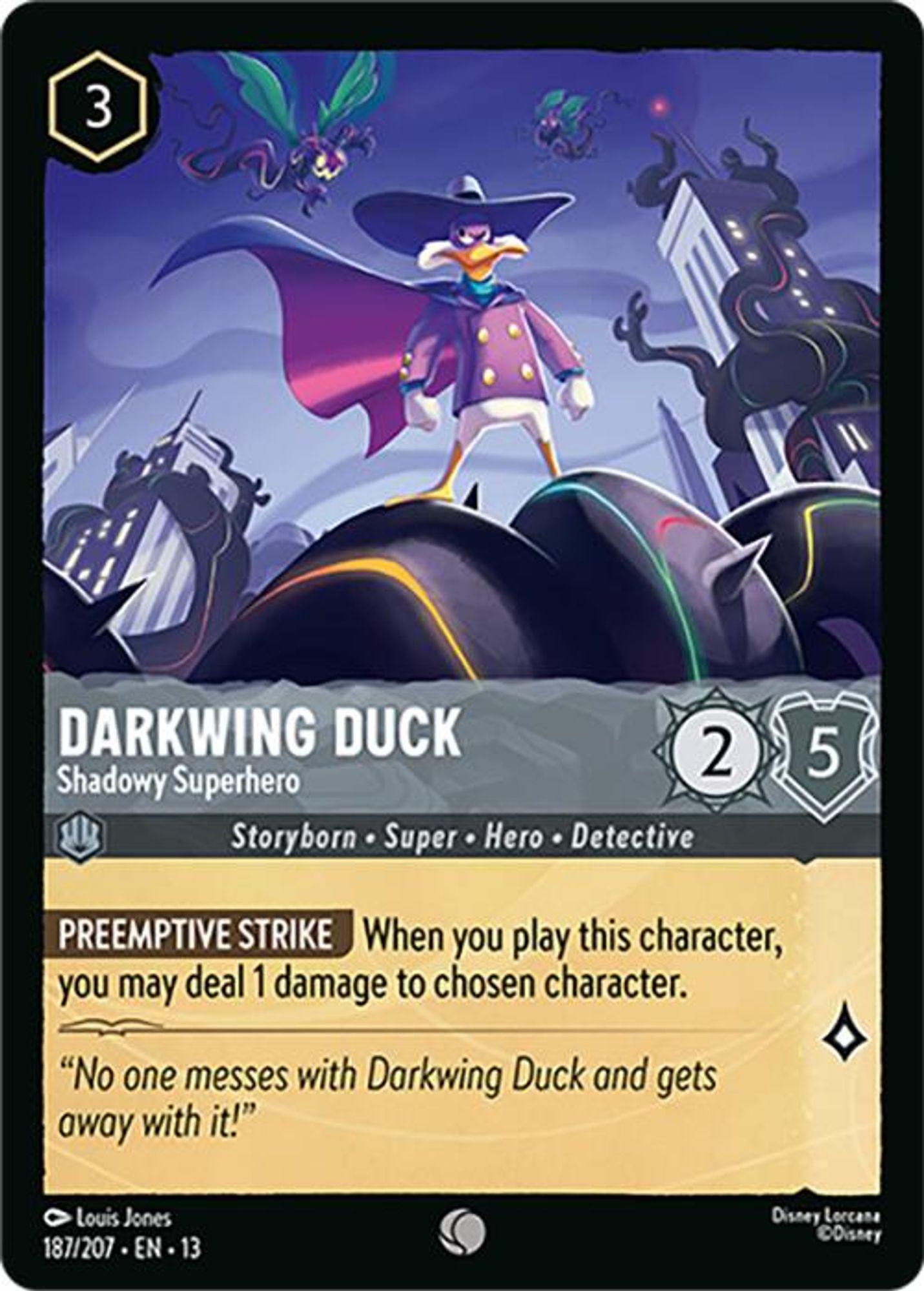 Darkwing Duck - Shadowy Superhero card