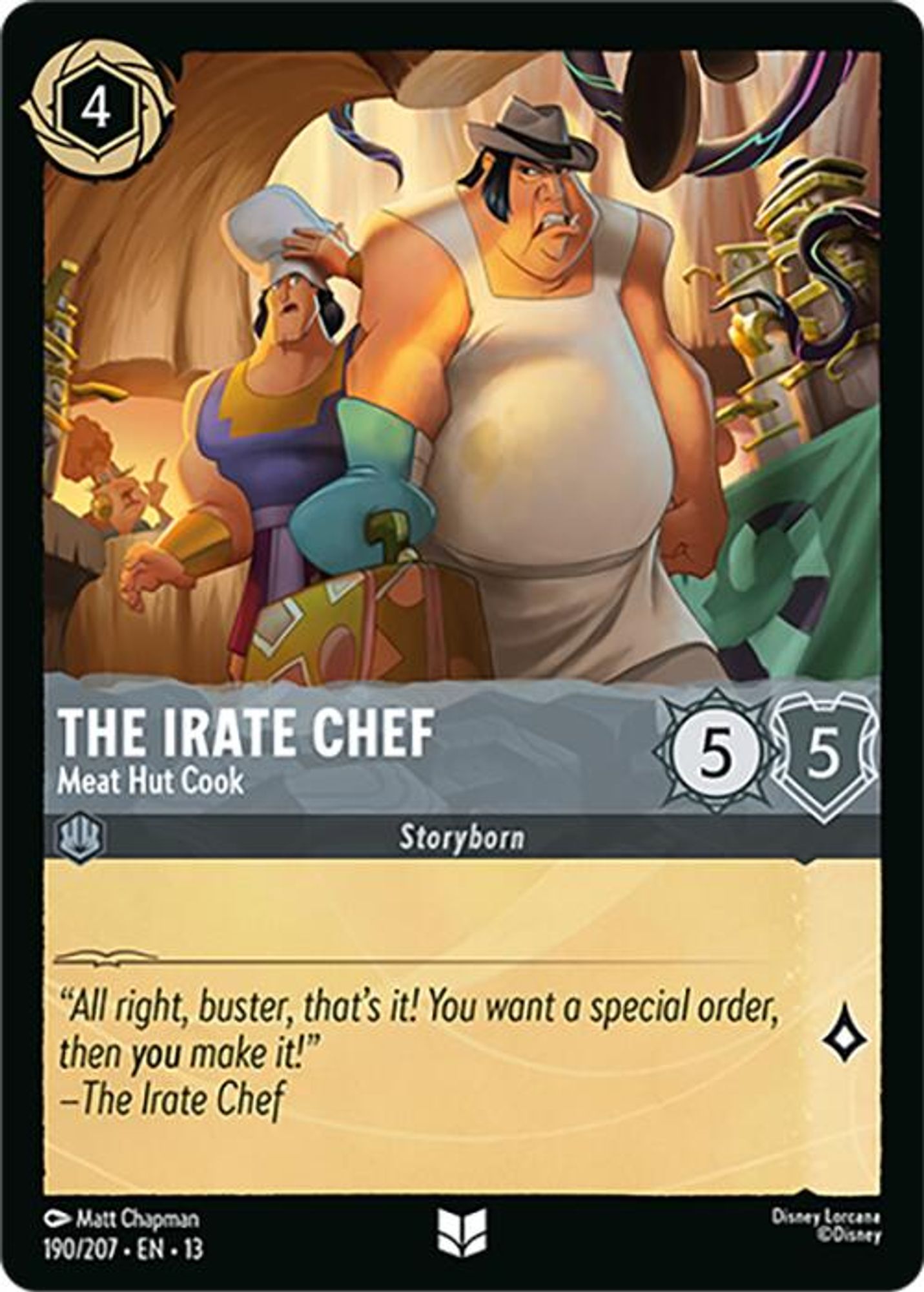 The Irate Chef - Meat Hut Cook card