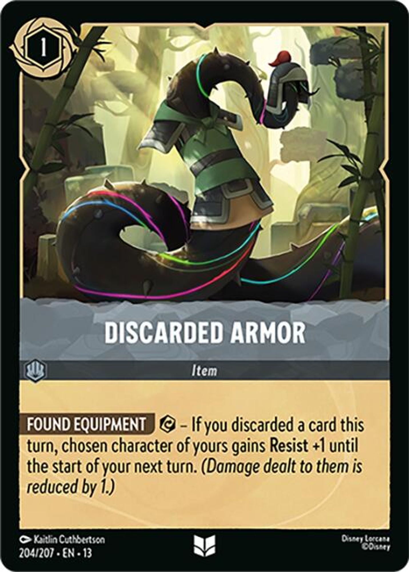 Discarded Armor card