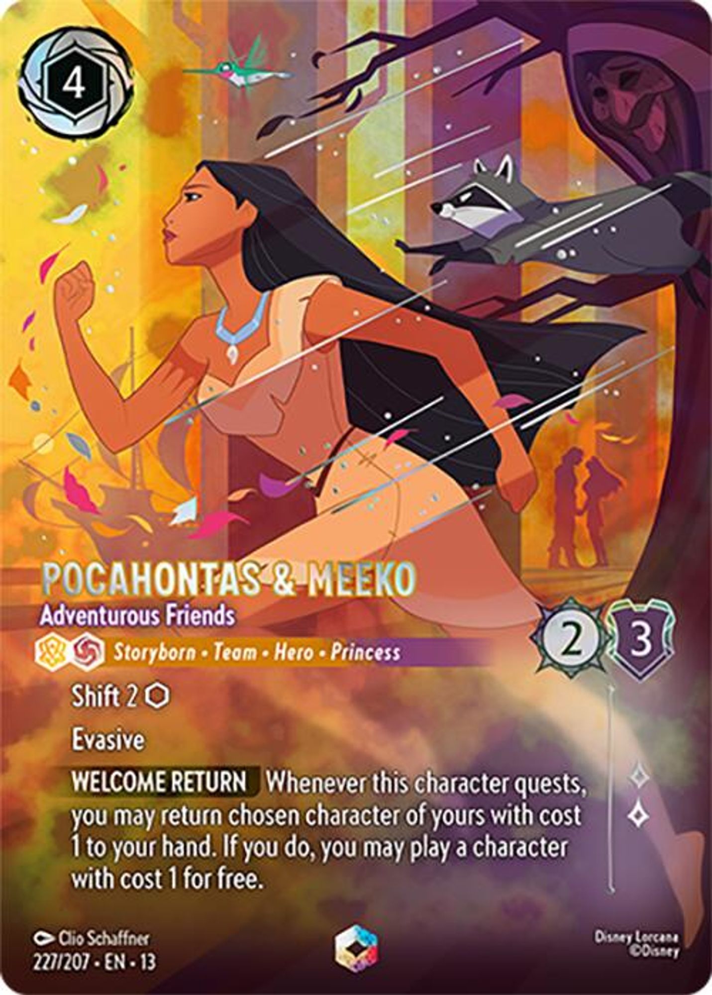 Pocahontas & Meeko - Adventurous Friends (Enchanted) card