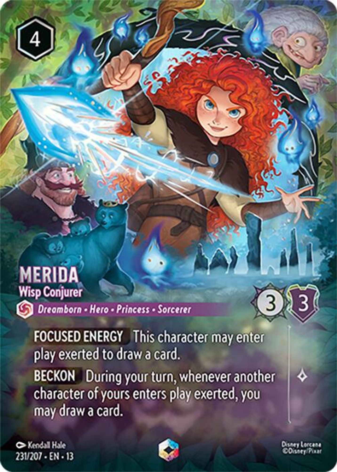 Merida - Wisp Conjurer (Enchanted) card