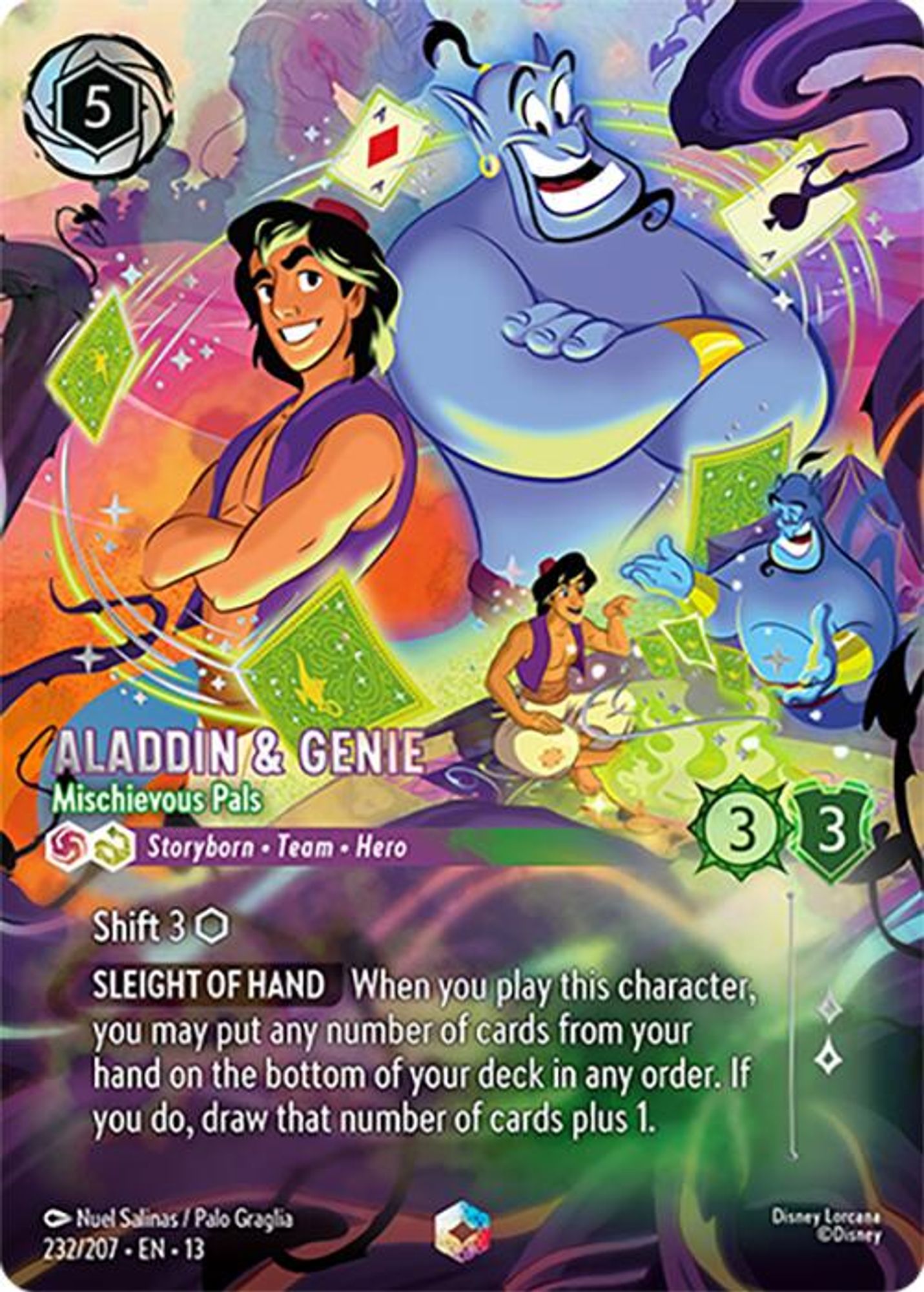 Aladdin & Genie - Mischievous Pals (Enchanted) card