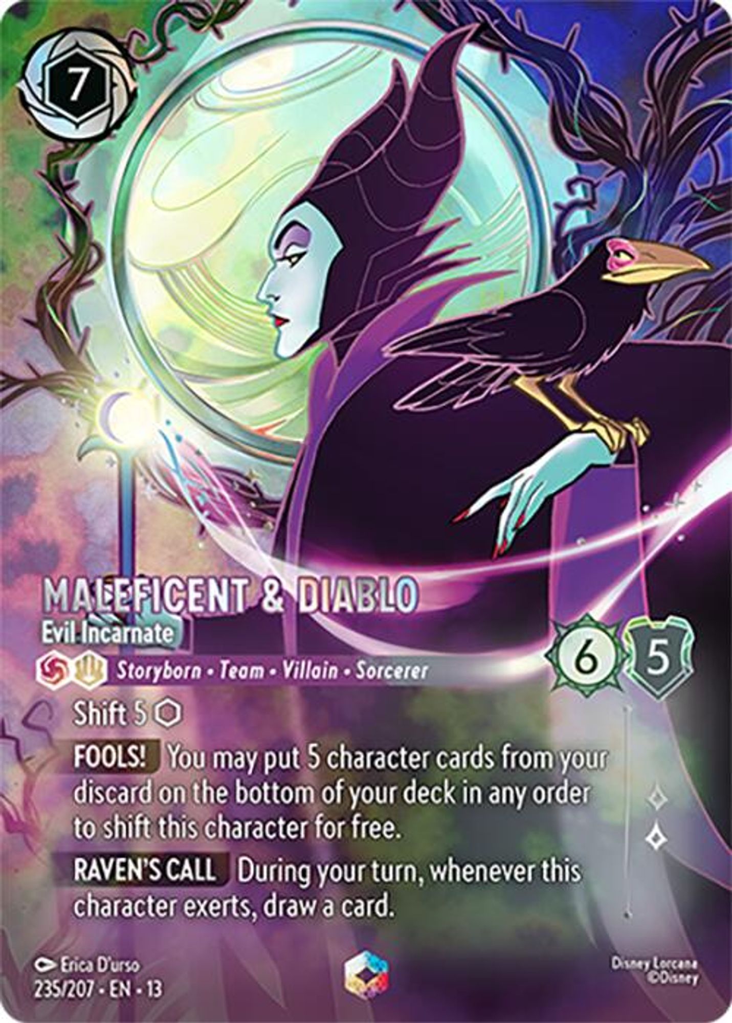 Maleficent & Diablo - Evil Incarnate (Enchanted) card