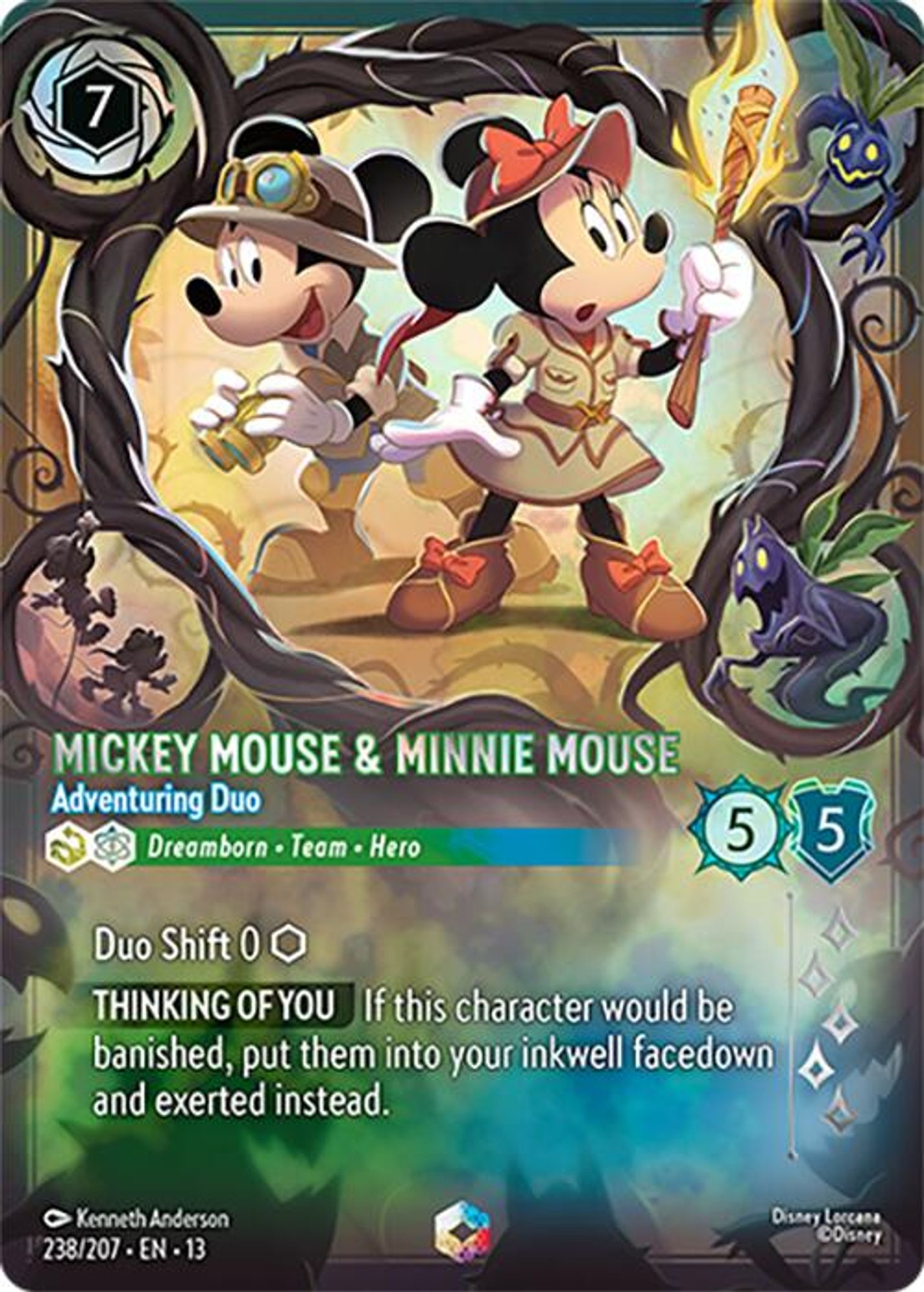 Mickey Mouse & Minnie Mouse - Adventuring Duo (Enchanted) card