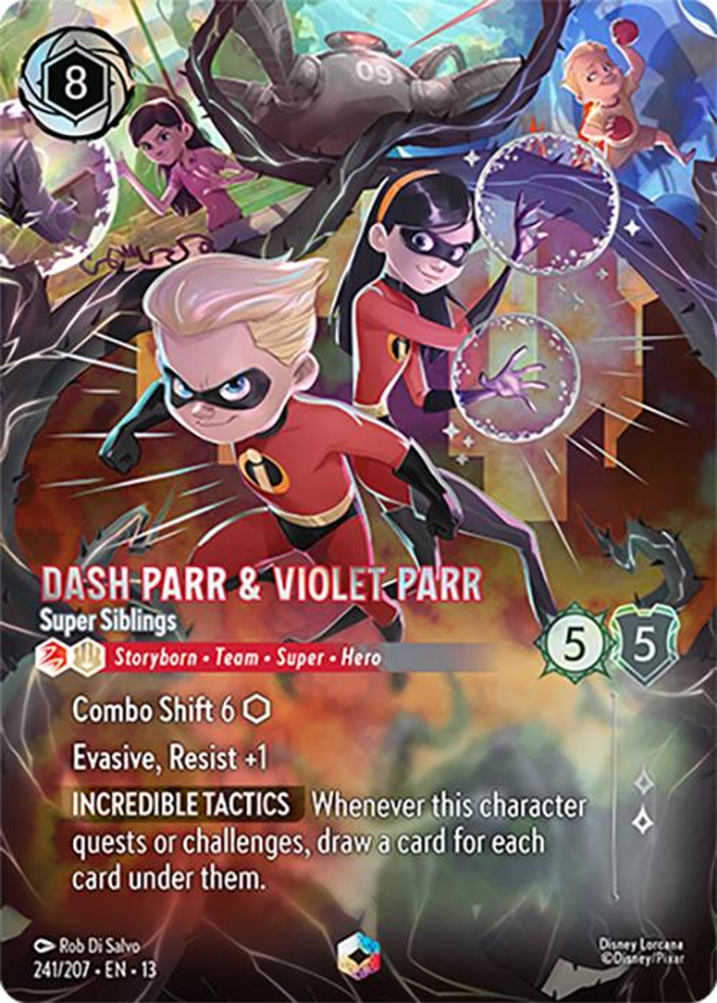Dash Parr & Violet Parr - Super Siblings (Enchanted) card