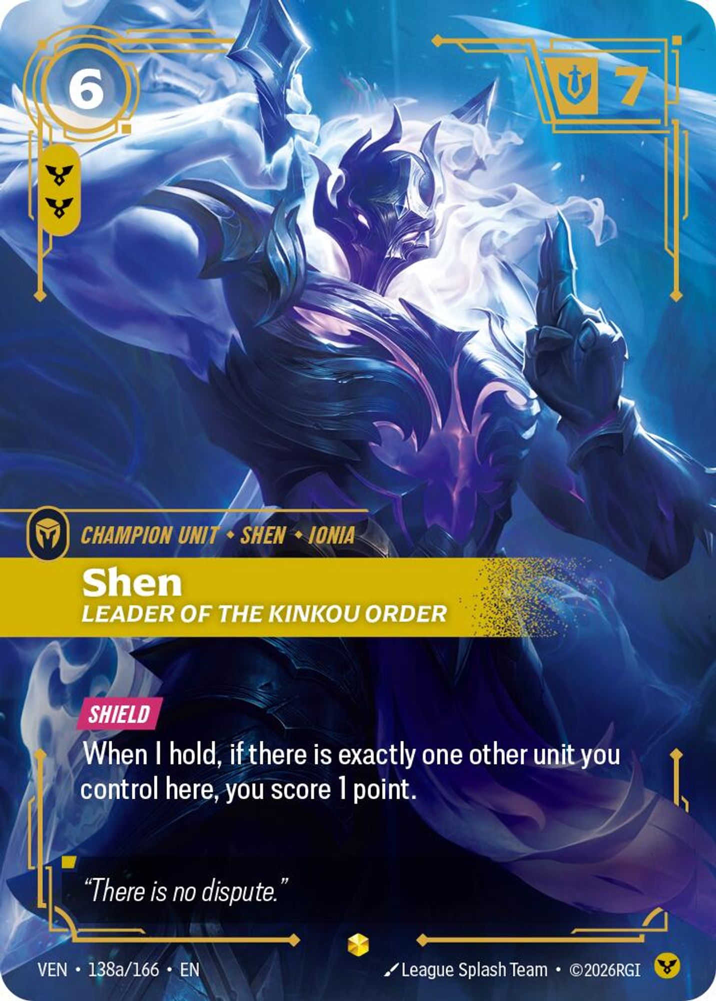 Shen, Leader of the Kinkou Order (Alternate Art) card
