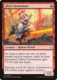 WIZARD'S LIGHTNING NM mtg Dominaria Red Instant Unc 