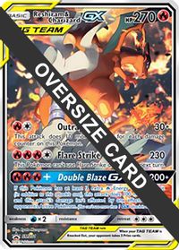 Carta Pokémon Charizard E Braixen Gx Jumbo Extra Grande