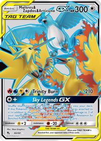 Pokemon Motres Zapdos Articuno GX SM210 Hidden Fates Gold -  Denmark