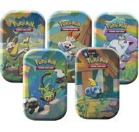 Pokémon 5-pack Mini Tins, Galar Powers plus 4 Promo Cards