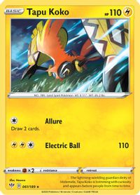 Check the actual price of your Tapu Koko V 050/163 Pokemon card
