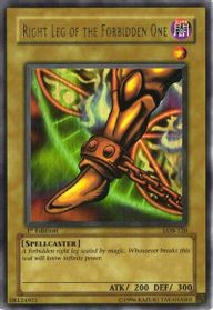 Left Leg of the Forbidden One - The Legend of Blue Eyes White Dragon -  YuGiOh