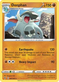 Pokemon Vivid Voltage Phanpy Common Card 086/185 NM 
